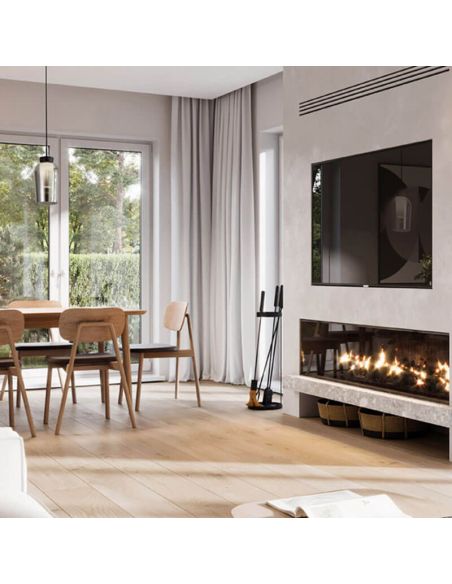 Luminária de teto pendente Nora E27 - mármore preto/ambiente