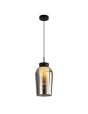 Plafonnier suspension Nora E27 - noir/marbre clair