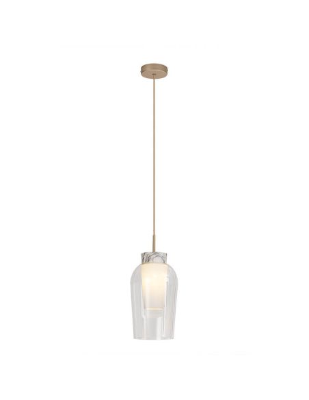 Lámpara de Techo Colgante Nora E27 - oro/blanco luz