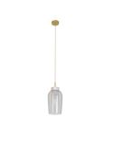 Luminária de teto pendente Nora E27 - ouro/branco