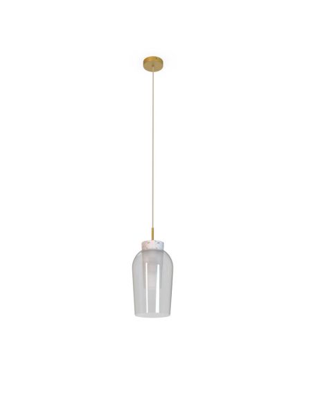 Lámpara de Techo Colgante Nora E27 - oro/blanco