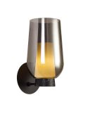 Aplique de vidro Nora 1 light E27 - mármore preto/claro