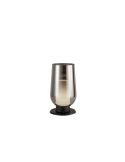 Candeeiro de mesa de cristal Nora el Champ 1 Light E27 Ø18 cm - preto/mármore