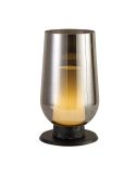 Candeeiro de mesa de cristal Nora el Champ 1 Light E27 Ø18 cm - mármore preto/claro