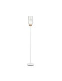 Lámpara de pie de cristal Nora el Champ - blanco/madera