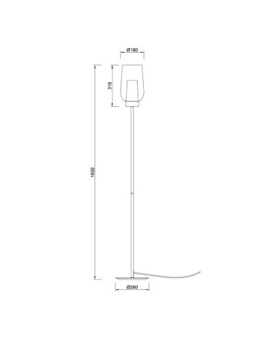 Lampadaire cristal Nora el Champ -...