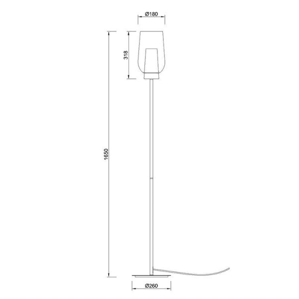 Lampadaire cristal Nora el Champ -...