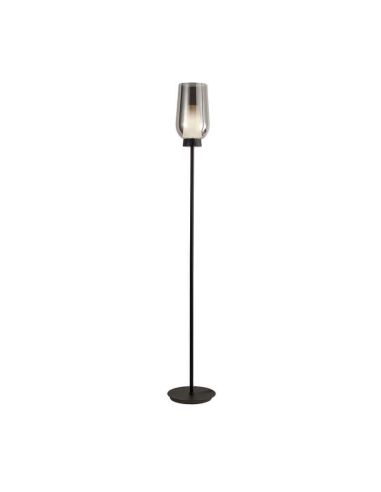 Lámpara de pie de cristal Nora el Champ - negro/mármol