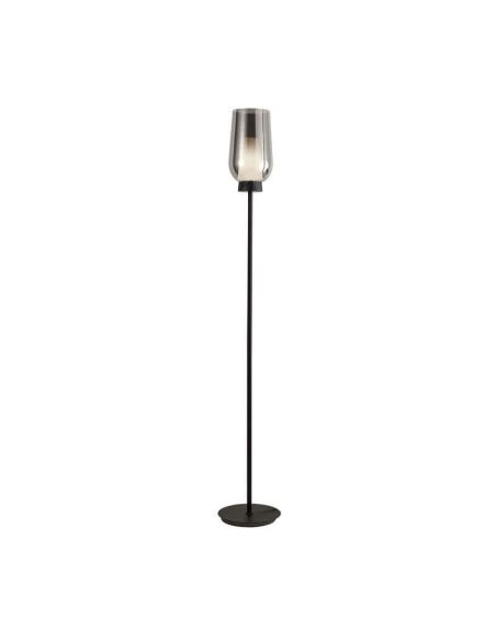Lámpara de pie de cristal Nora el Champ - negro/mármol