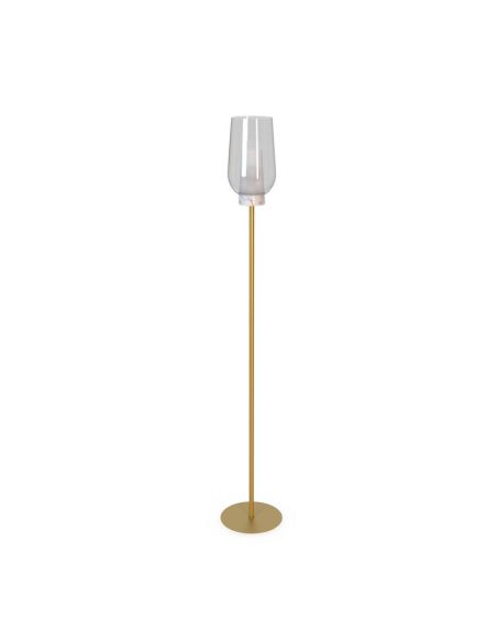 Lámpara de pie de cristal Nora el Champ - oro/blanco