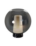 Lámpara de Sobremesa de cristal Nora bola de cristal ø25  - negro/mármol