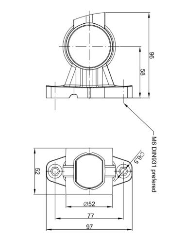 Sirene LED curta com cabo FT-140 A - 3 funções Fristom | LeonLeds Lighting