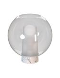 Lámpara de Sobremesa de cristal Nora bola de cristal ø25  - oro/blanco