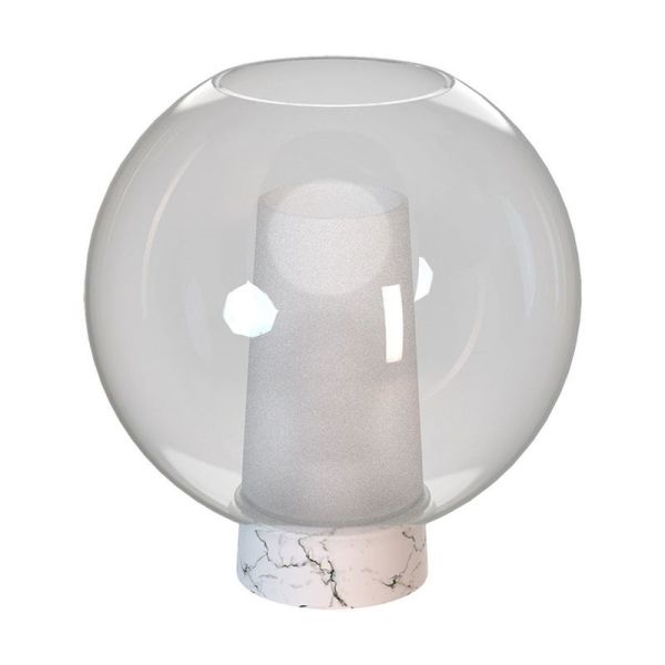 Lampe de table en cristal Nora boule...