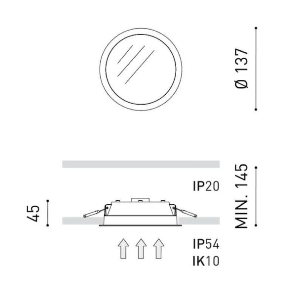 Downlight Fox Mini 3 LED 10W ArkosLight | LeonLeds