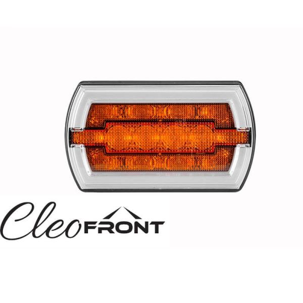 Faro Delantero LED rectangular con Luz de Posición Neon e Intermitente A 1 CleoFront 12V 24V LZD 2789 | LeonLeds