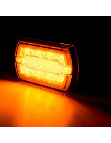 Phare LED rectangulaire avec feu de position néon et clignotant A 1 CleoFront 12V 24V LZD 2789 | leonleds