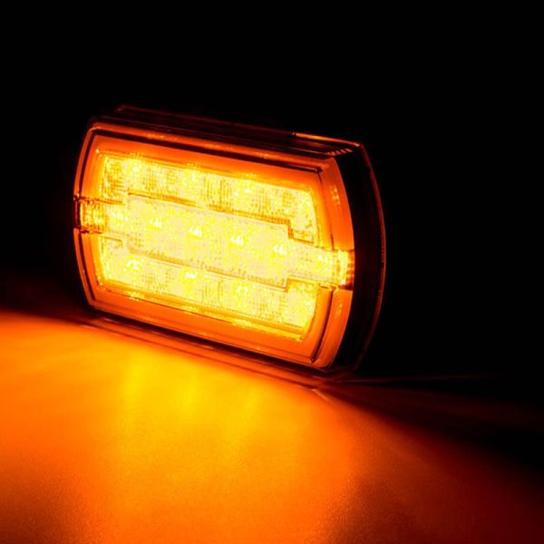 Faro Delantero LED rectangular con Luz de Posición Neon e Intermitente A 1 CleoFront 12V 24V LZD 2789 | LeonLeds