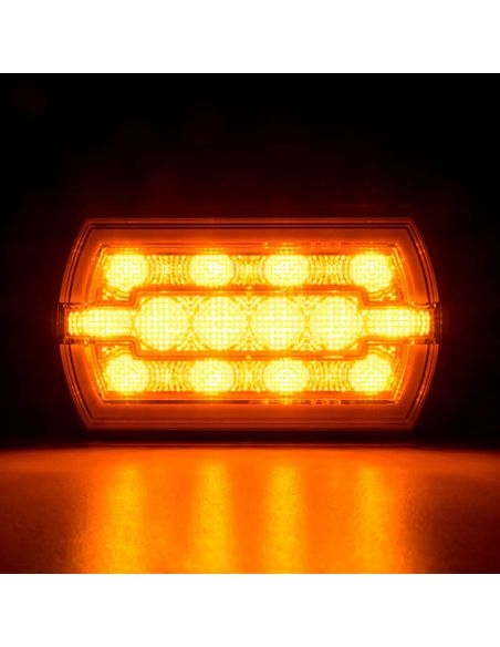 Phare LED rectangulaire avec feu de position néon et clignotant A 1 CleoFront 12V 24V LZD 2789 | leonleds