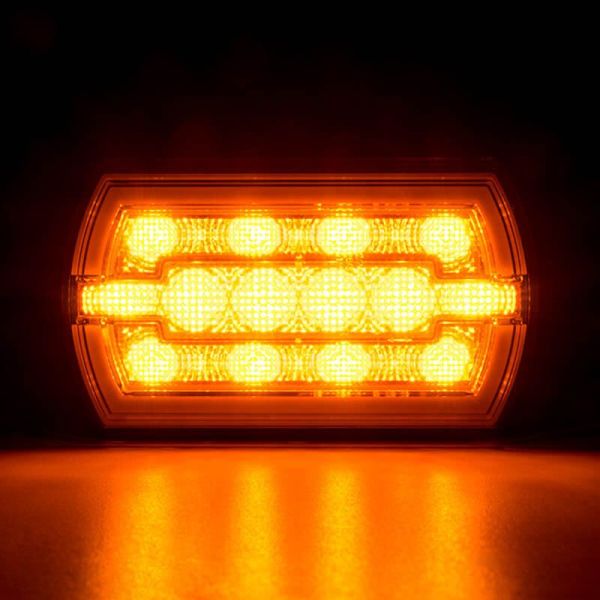 Faro Delantero LED rectangular con Luz de Posición Neon e Intermitente A 1 CleoFront 12V 24V LZD 2789 | LeonLeds