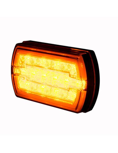 Faro Delantero LED rectangular con Luz de Posición Neon e Intermitente A 1 CleoFront 12V 24V LZD 2789 | LeonLeds