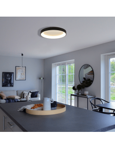 Plafón LED Niseko circular negro 3000k talla S 2