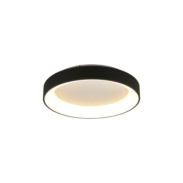 Plafonnier LED circulaire Niseko noir 3000k taille S