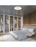 Plafón LED circular blanco Niseko ambiente