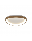 Plafón LED Niseko triangular con acabado madera pequeño