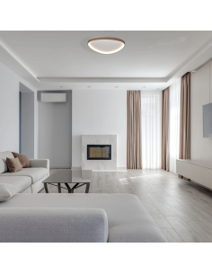 Plafón LED de techo dorado Niseko 3000k pequeño 2