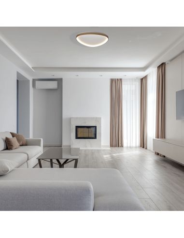 Plafón LED de techo dorado Niseko 3000k ambiente