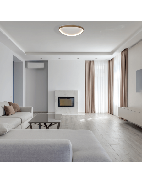 Plafón LED de techo dorado Niseko 3000k ambiente