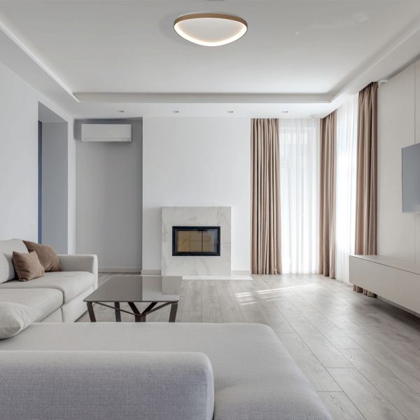 Plafón LED de techo dorado Niseko 3000k ambiente