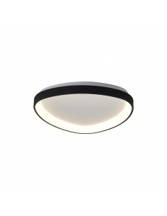 Plafón LED moderno negro Niseko triangular pequeño