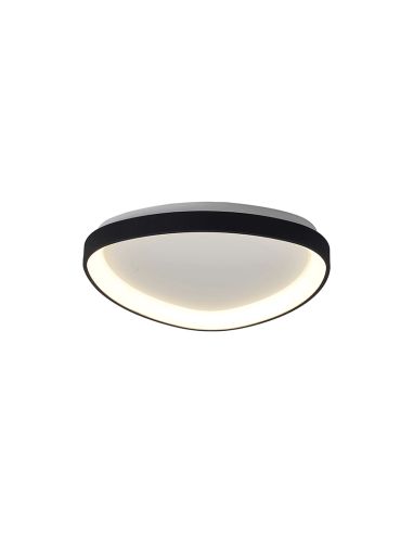 Plafón LED moderno negro Niseko triangular pequeño