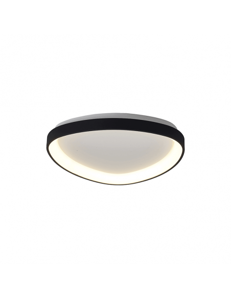 Plafón LED moderno negro Niseko triangular pequeño