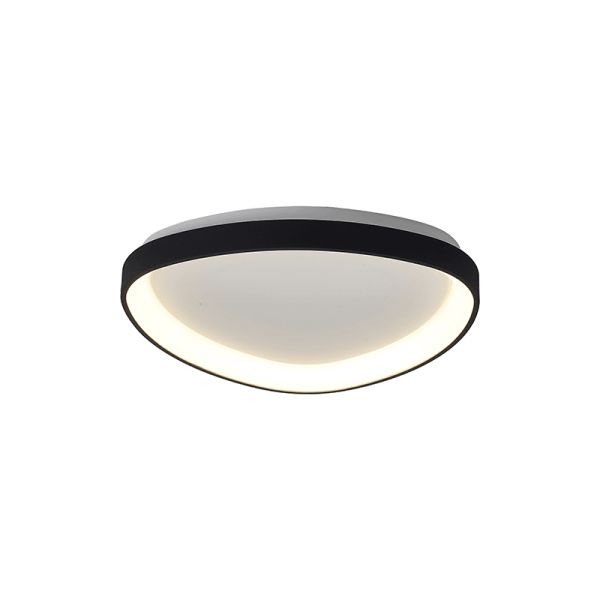 Plafón LED moderno negro Niseko triangular pequeño