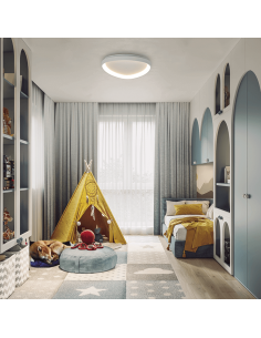 Plafón LED Niseko blanco triangular blanco pequeño 2