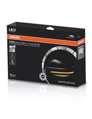 Intermitente dinamico LED para retrovisor acabado Blanco LEDriving® LEDDMI 8V0 WT S Homologado Set de 2. Audi A3 8V| LeonLeds