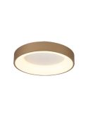 Plafón LED redondo Niseko II oro con mando, regulable 2700K-5000K Ø 38 cm