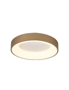 Plafón LED redondo Niseko II oro con mando, regulable 2700K-5000K Ø 38 cm