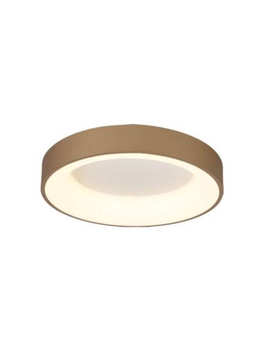 Plafón LED redondo Niseko II oro con mando, regulable 2700K-5000K Ø 38 cm