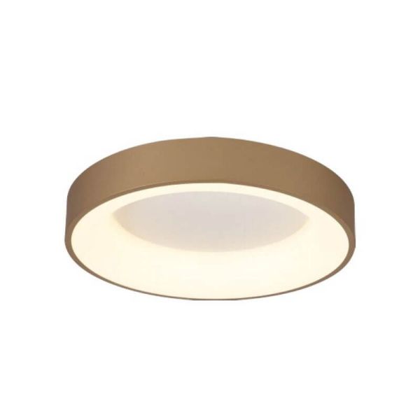 Plafón LED redondo Niseko II oro con mando, regulable 2700K-5000K Ø 38 cm