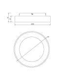 Plafón LED redondo Niseko II oro con mando, regulable 2700K-5000K Ø 38 cm medidas