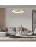 Lámpara colgante LED moderna Niseko II oro, con mando regulable Ø 90-65-50-38 cm ambiente