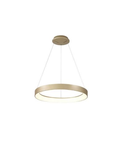 Luminária pendente moderna LED Niseko II dourada, com controle remoto regulável Ø 50 cm