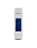 Flexo de mesa LED Cognoli de cuero blanco con reloj 97915 Eglo | LeonLeds