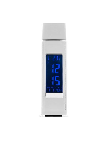 Flexo de mesa LED Cognoli de cuero blanco con reloj 97915 Eglo | LeonLeds