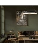 Lampe suspension LED noire Niseko II avec télécommande, dimmable Ø 65 cm d'ambiance