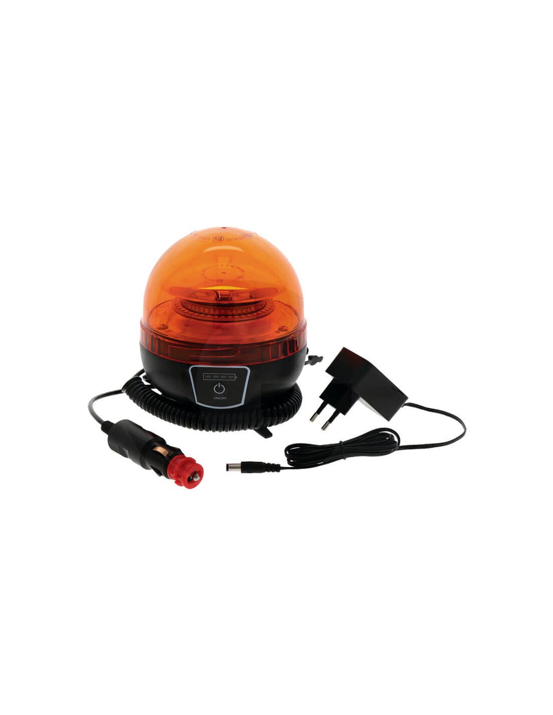 Gyrophare led orange autonome et magnétique rechargeable sans fil